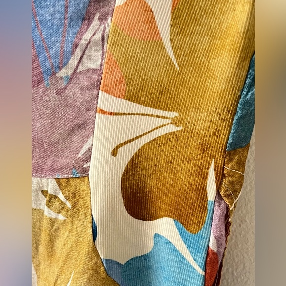 Linen Luv Blue Butterfly Art-To-Wear Linen Dress w/ Pockets Made in Italy Small - Picture 3 of 11